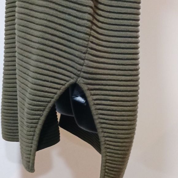Topshop army green ribbed knit tank top size 10 - Picture 9 of 15